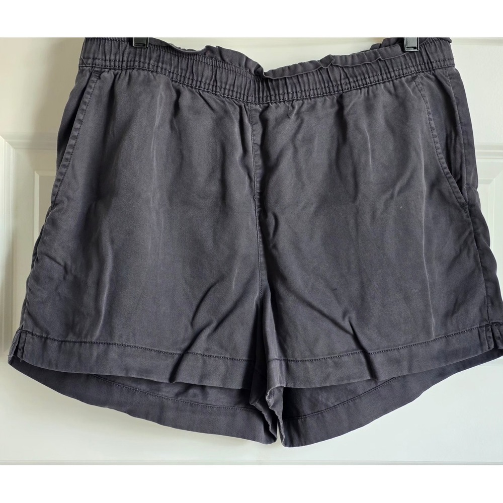 C&C California Womens Lyocell Paperbag Waist Shorts Gray Size Large Casual